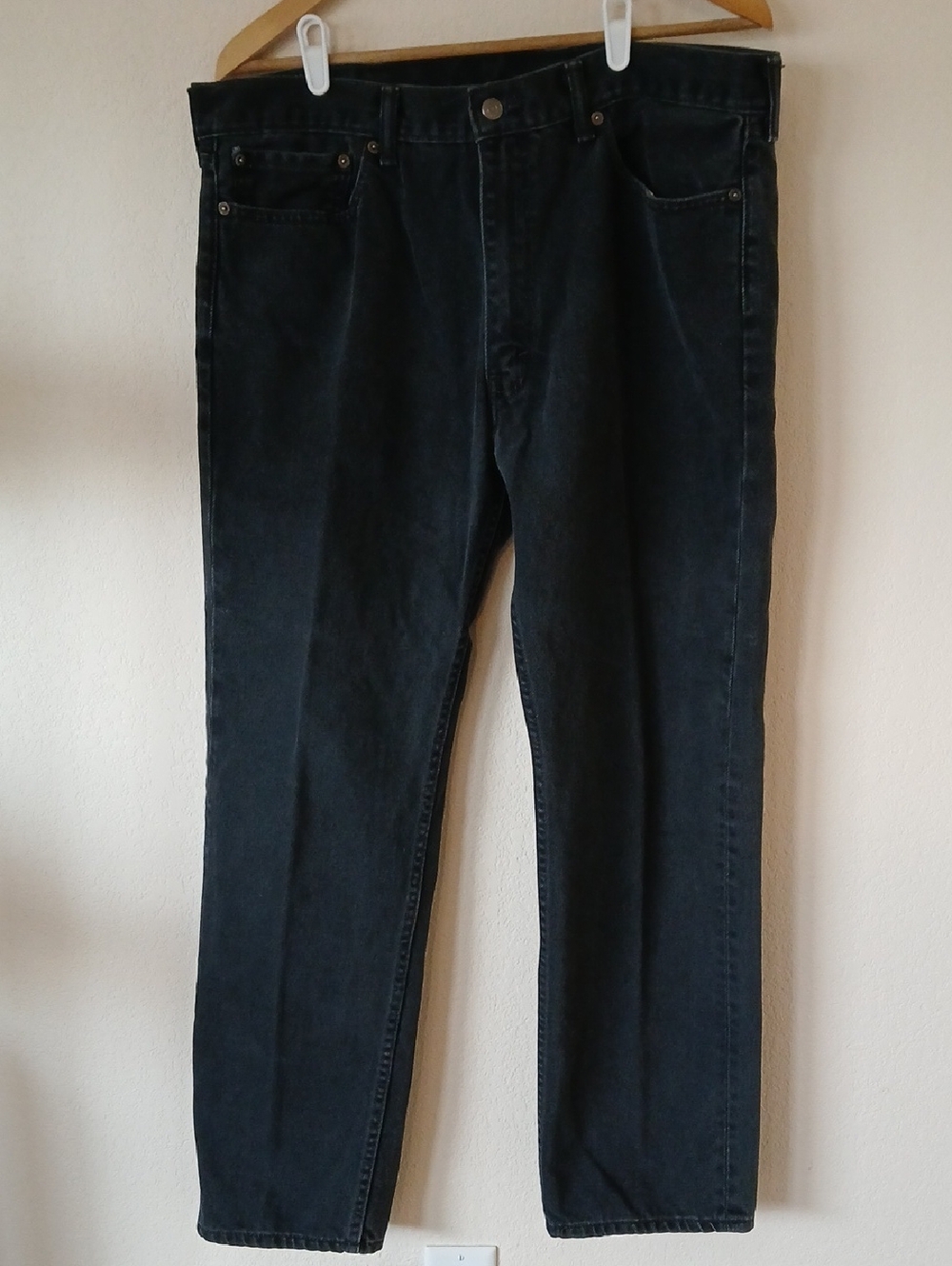 Levi's Men's 505 Black Denim Jeans 38x32